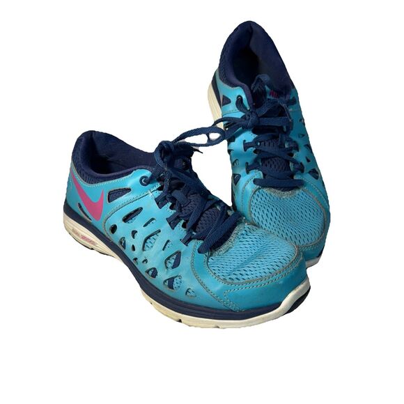 Nike Dual Fusion Run 2 Shoes Womens Size 8 Turquoise Athletic Running Sneakers - Picture 3 of 9